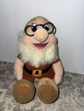 Vintage Disney Store Doc 13" Plush Bean Bag Snow White And The Seven Dwarfs
