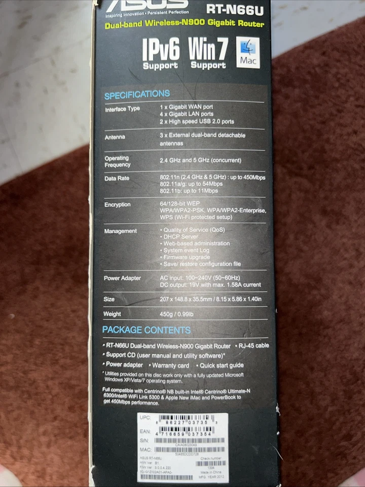 ASUS RT-N66R Wireless-N900 Dual Band Gigabit Wireless N Router New - Image 3 of 4