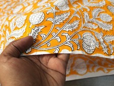 Indian Hand Block Print 100 Cotton 15 Yard Fabric NO TARRIF CHARGES 100 ZK 358