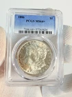 1886 PCGS MS 64+ MORGAN SILVER DOLLAR $1