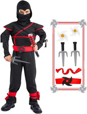 Kids Ninja Costume Set Halloween Ninja Cosplay Costumes with Halloween Ninjas Ac