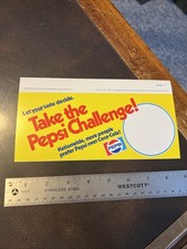 Vintage Pepsi-Cola Take The Pepsi Challenge End Cap Display Sign Shelf Tag