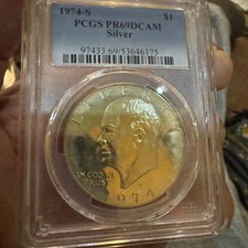 1974 S $1 Silver PCGS Dollar Proof PR69DCAM