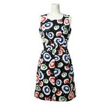 CHANEL 97S P08994V05743 Print Sleeveless Dress 36 Black F/S from Japan