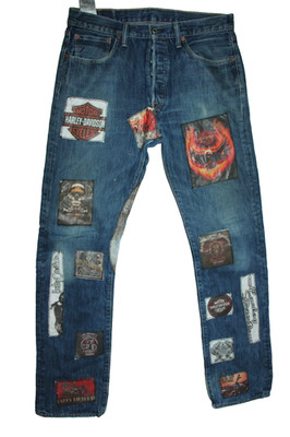 Lev's  501  Harley Davidson Herren Jeans W33 L34 Tapered Patches