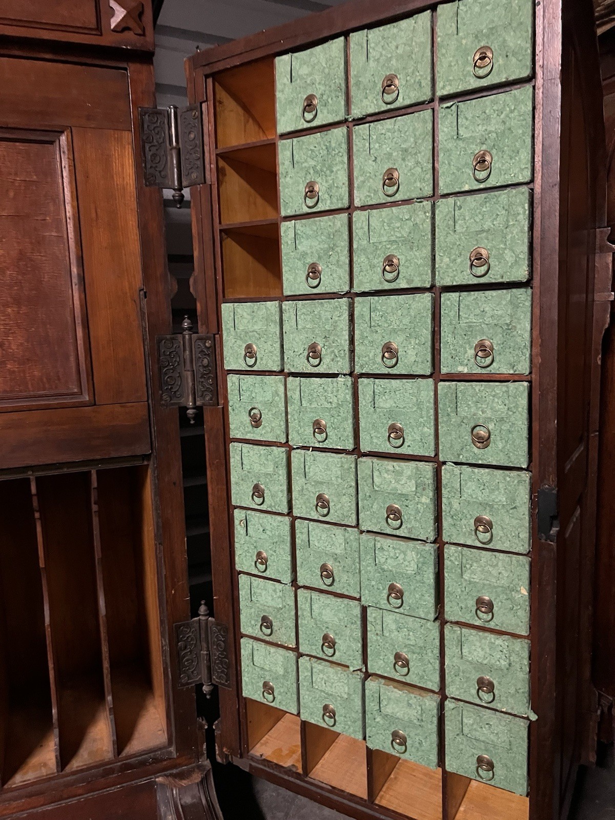 Antique 19th C. WOOTON DESK - STANDARD GRADE BURL WALNUT PATENT PAT