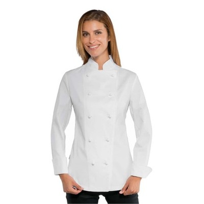 Lady Chef Kochjacke Extralight Super Stretch weiß Langarm - ISACCO