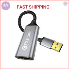 Reborn USB to HDMI Adapter, 1080P 60Hz USB 3.0 Male to HDMI Female Multi-Display