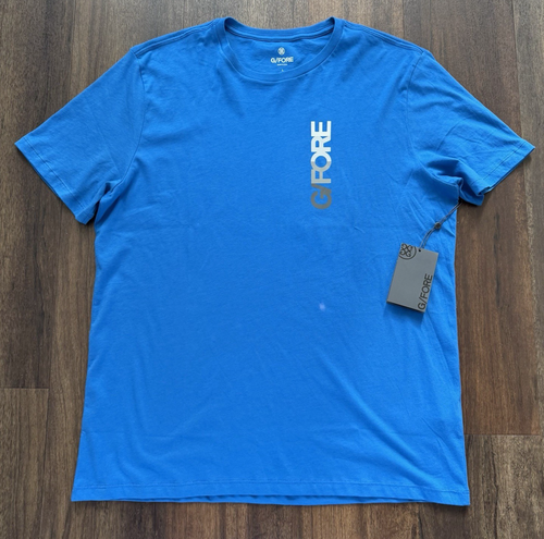 G/Fore G4 NWT Mens Large Crew Neck T-Shirt Racer Blue Tee Shirt ...