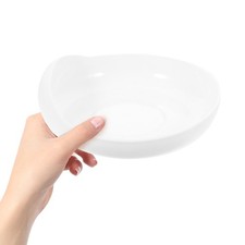 White Self Feeding Bowl For Elderly Practical Base Design