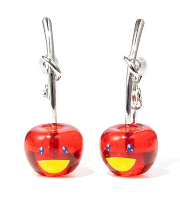 Takashi Murakami Liquem Cherry Clip-on Ohrringe ROT Kaikaikiki Japan unbenutzt