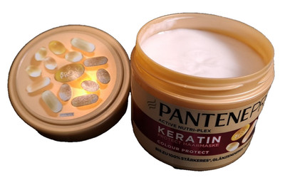 (3x300ml) PANTENE PRO-V AKTIVES NUTRI-PLEX KERATIN PROTECT HAARMASKE FARBSCHUTZ