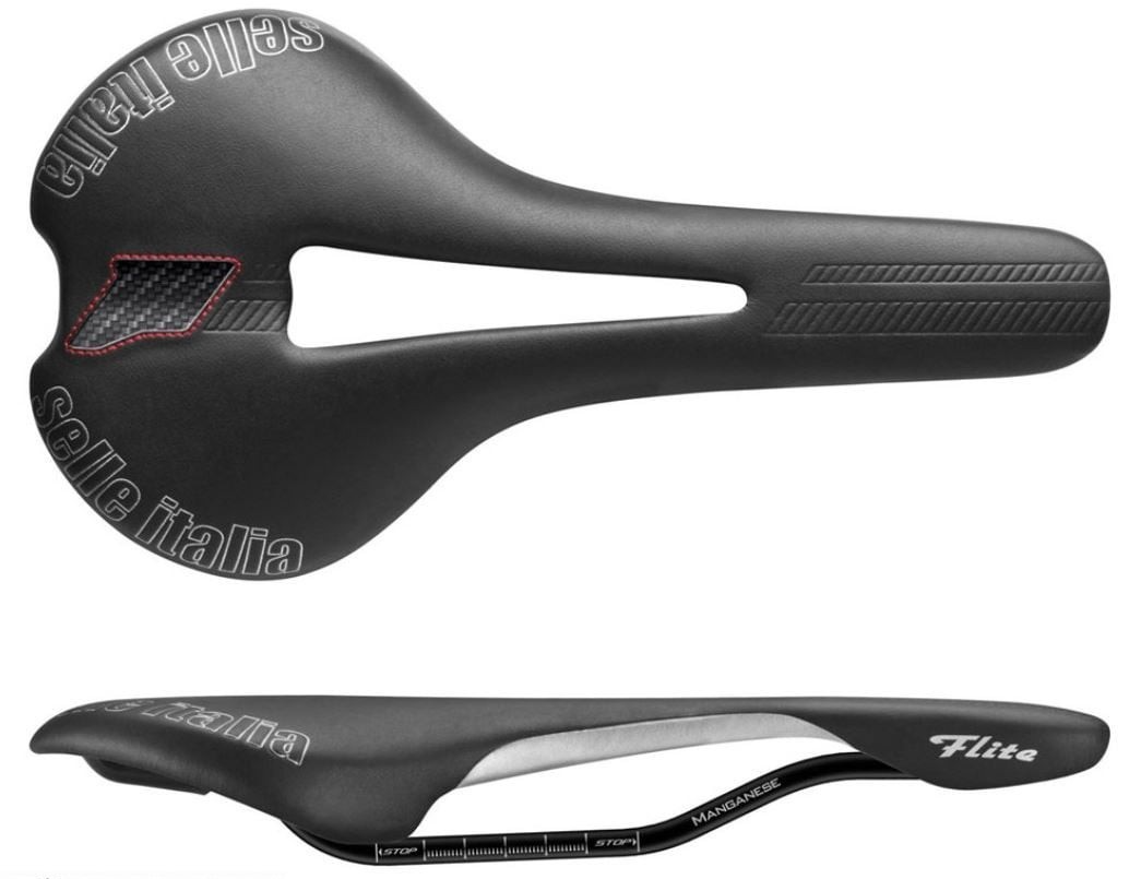 Selle Italia FLITE TM Flow Manganese Rail Black L2 275mm x 145mm