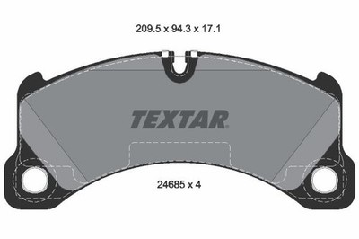 2468501 Textar brake pad set, disc brake for Porsche