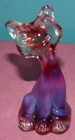 Fenton Glass Plum Opalescent 4" Happy Kitty Figurine FAGCA