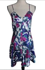 Vintage 90s Fredericks Of Hollywood Satin Slip Chemise Nightie Floral Size Small