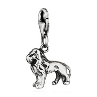 Charm-AnhäNger LöWe 925 Silber Antik 13X16Mm SilberanhäNger Amulett Talisman