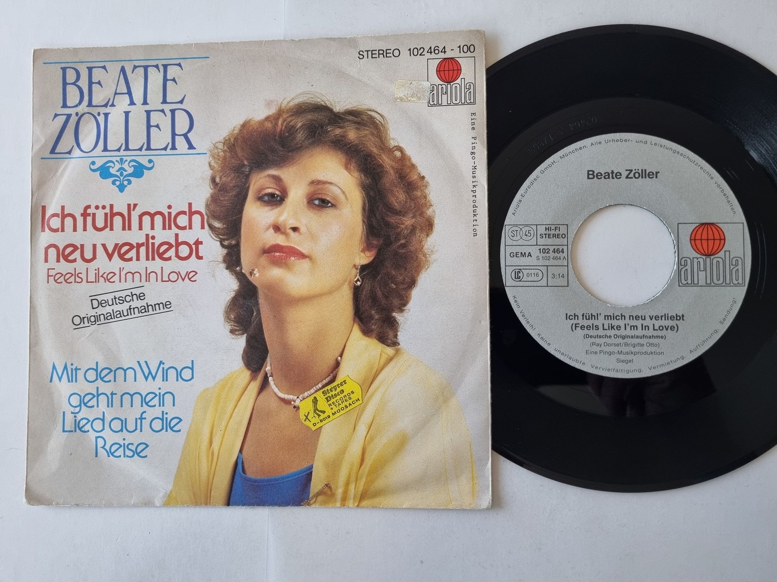 Beate Zöller - Ich fühl' mich neu verliebt 7'' Vinyl Germany/ CV Kelly Marie