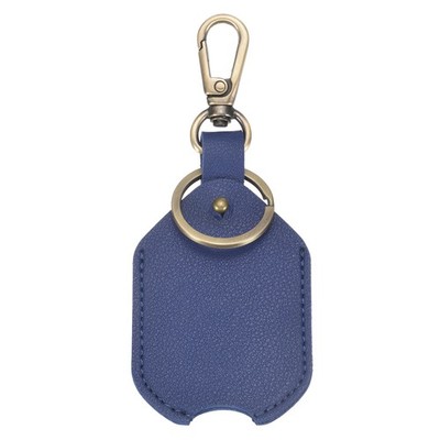Leather Keys Sleeve Cute Keychain Cover Protector with Lobster Clasp, Blue