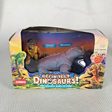 Vintage 1987 Playskook Definitely Dinosaurs Moschops  Shindar the Cavester New