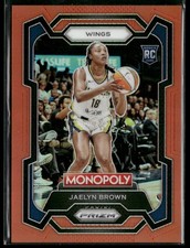 2024 Panini Prizm Monopoly WNBA #15 Jaelyn Brown Orange Prizms #/124