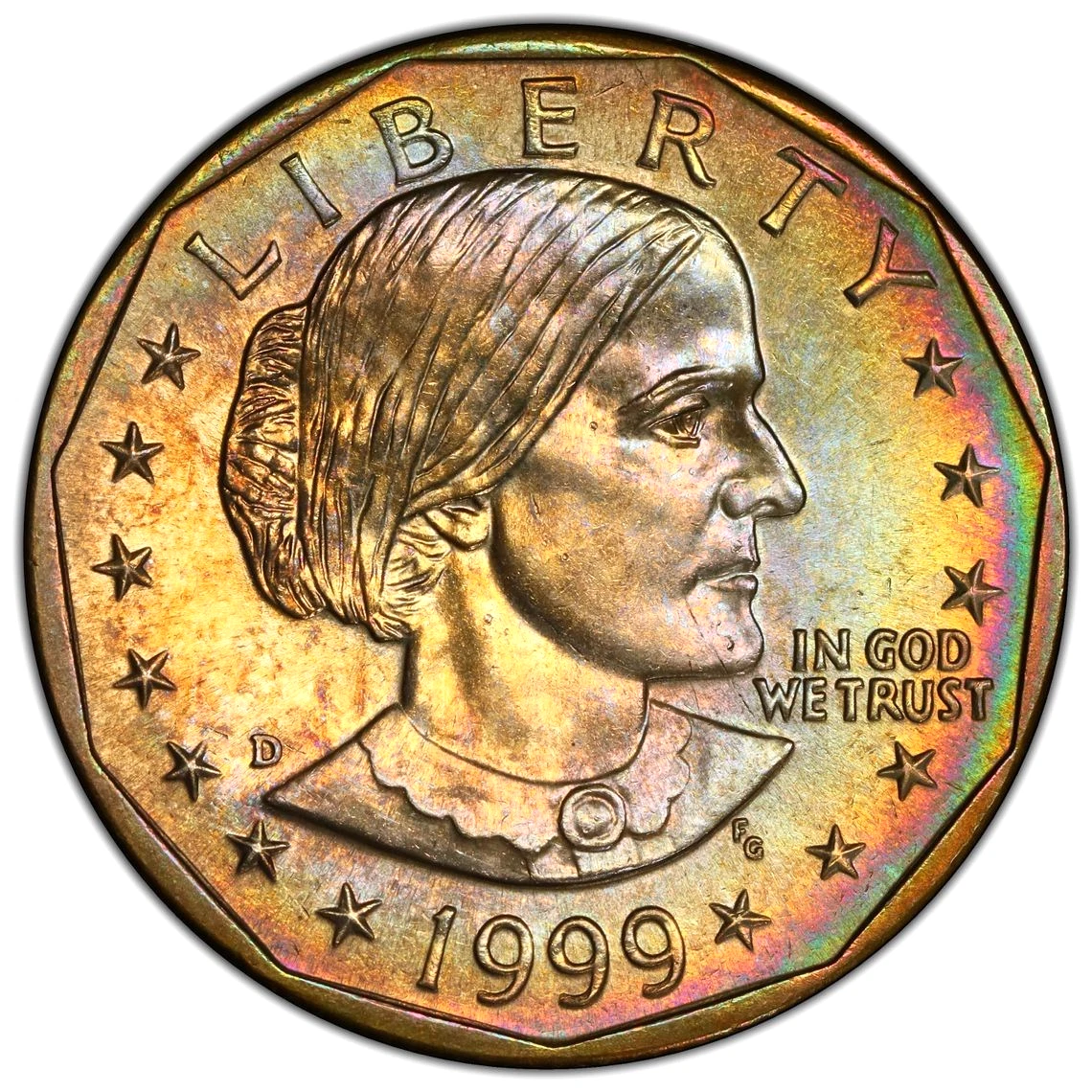 1999年Susan B.AnthonyDollar ANACSPR70DCAM Uncirculated 1999 Susan B Anthony Dollars (1979-1981, 1999) for