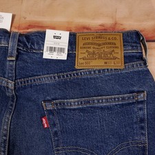 NEW Levi's Premium 502 Regular Taper Fit Selvedge Jeans Stretch 33 Meas. 33x30
