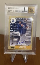 2022 Topps Bobby Witt Jr. 1987 35th Autograph RC Rookie #87BA-BW BGS 9 AUTO 10