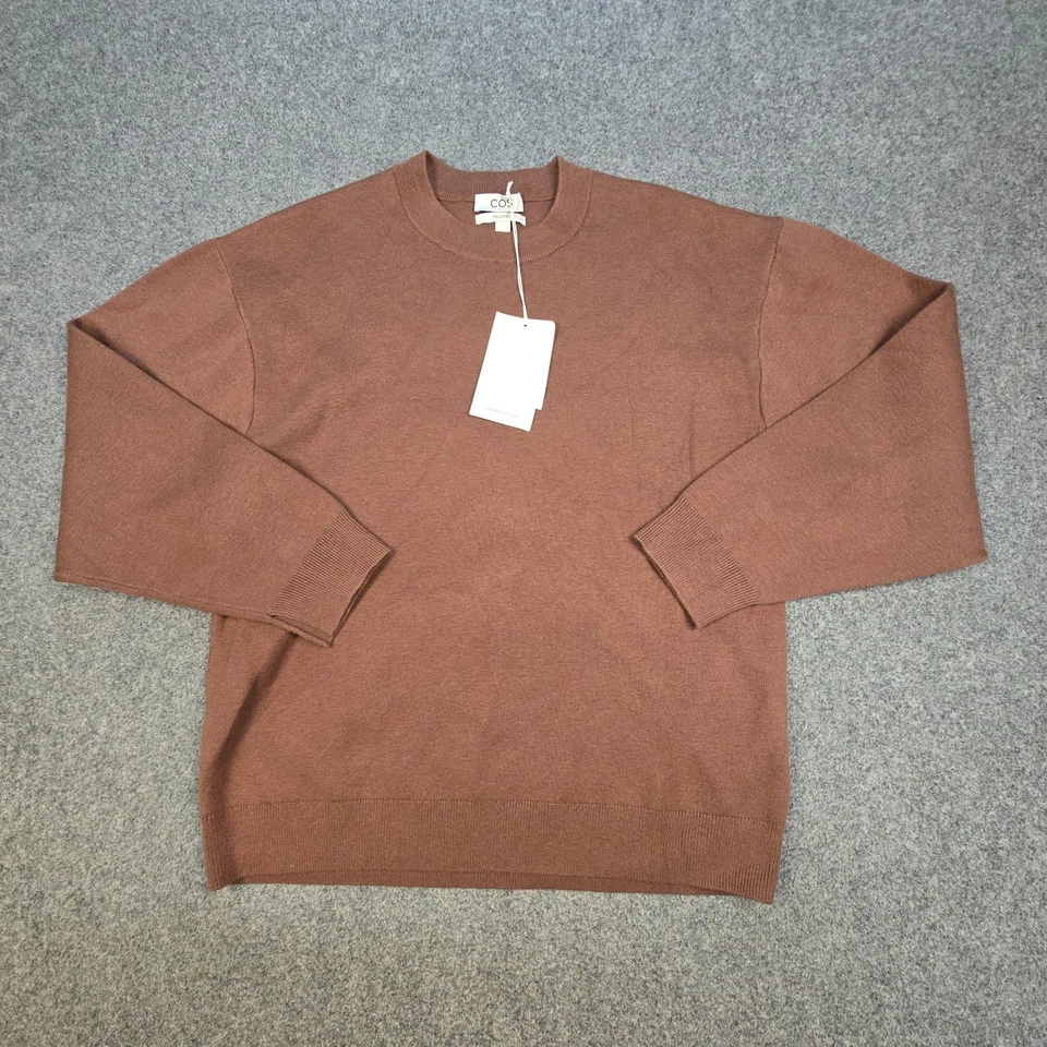COS Jumper mens SMALL brown long sleeve relaxed knit sweater winter Size S NWT - Image 2 of 4