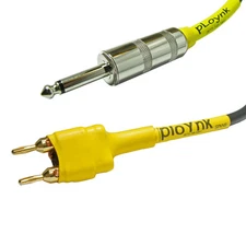 PLOYNK 12ga gauge 1/4 to dual banana plug pro audio PA high power speaker cable