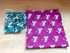 YMCA Multifunctional Seamless Wear Masks- Microfiber - 1 Green and 1 Purple