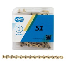 KMC S1 BMX CHAIN NEW 1/2"X1/8" Race Street GOLD
