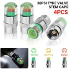 Car Tyre Valve Stem Caps with Pressure Indicator Monitor Sensor bike - 34PSI AU