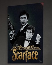 Scarface Leinwand Bild Al Pacino Tony Montana Dekoration Wandbild Mafia Cover