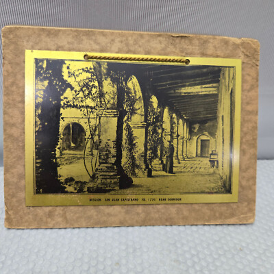 Goldtone Etching Mission San Juan Capistrano FD 1776 Rear Corridor Haig Studios