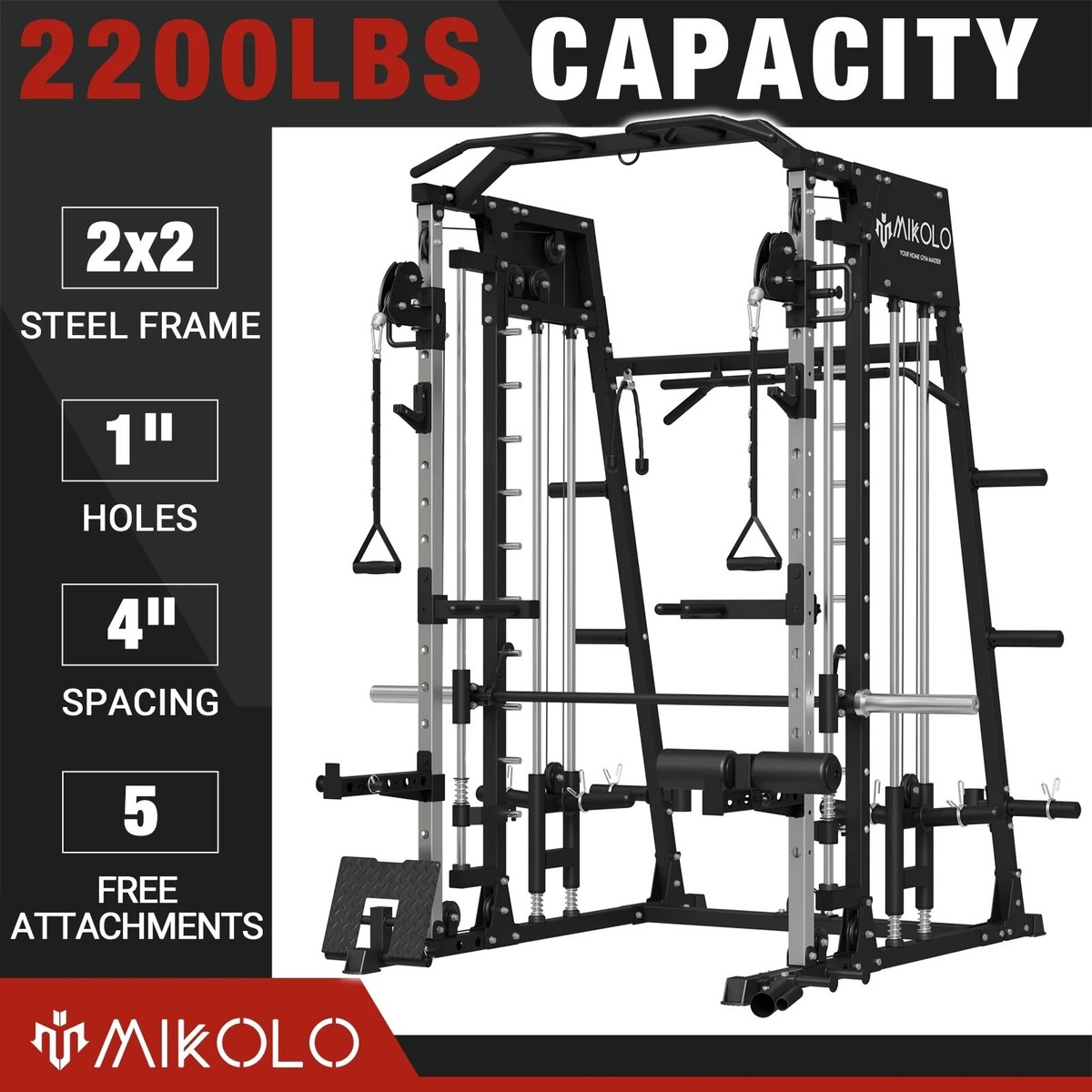 Mikolo Best Affordable Power Rack Mikolo Smith Machine Home Gym