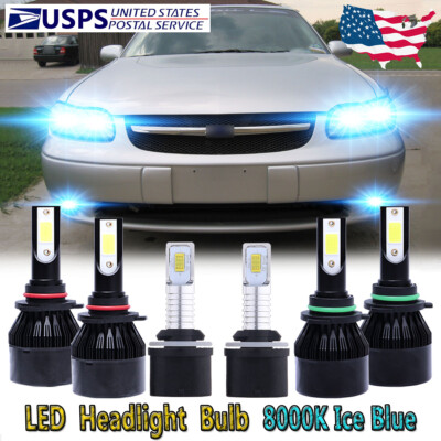 For Chevy Malibu 1997-2003 - 6X LED Headlight Bulb High Low Beam + Fog Light C9L