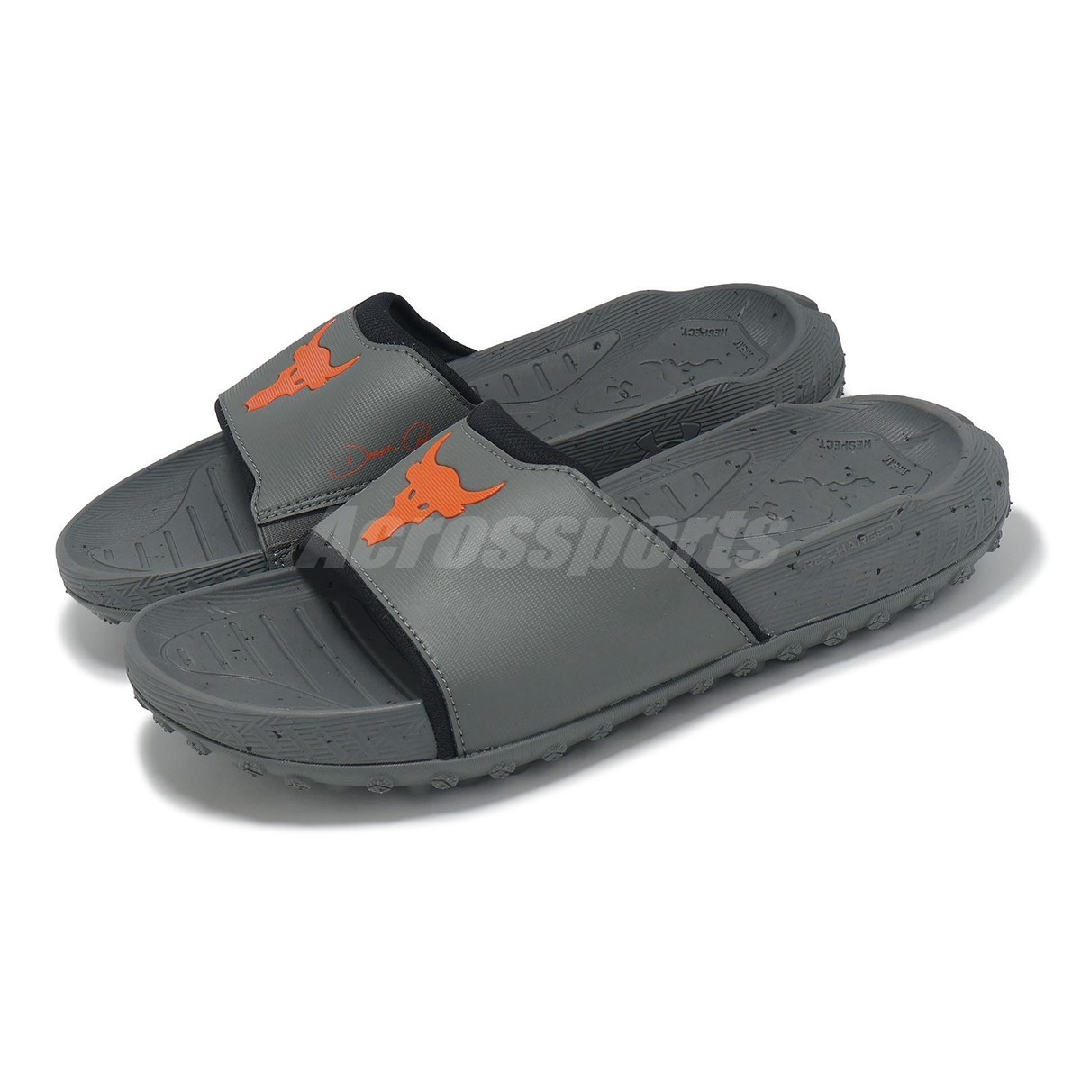Under Armour U Rock 3 SL UA Grey Orange Men Slip On Casual