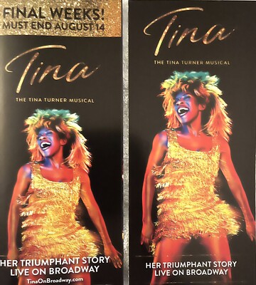 TINA TURNER-BROADWAY THEATER MUSICAL HANDZETTEL / FLYER X 2