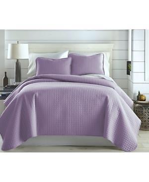 Southshore Fine Linens Oversized Lightweight 3Pc Full/Queen Lavender Quilt Set