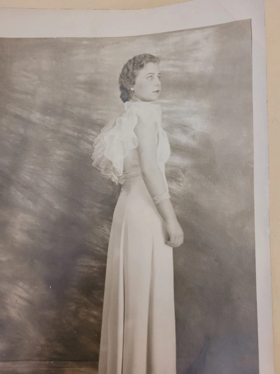Vintage 1940s Photo Pretty Girl in Formal Gown Glamorous eBay
