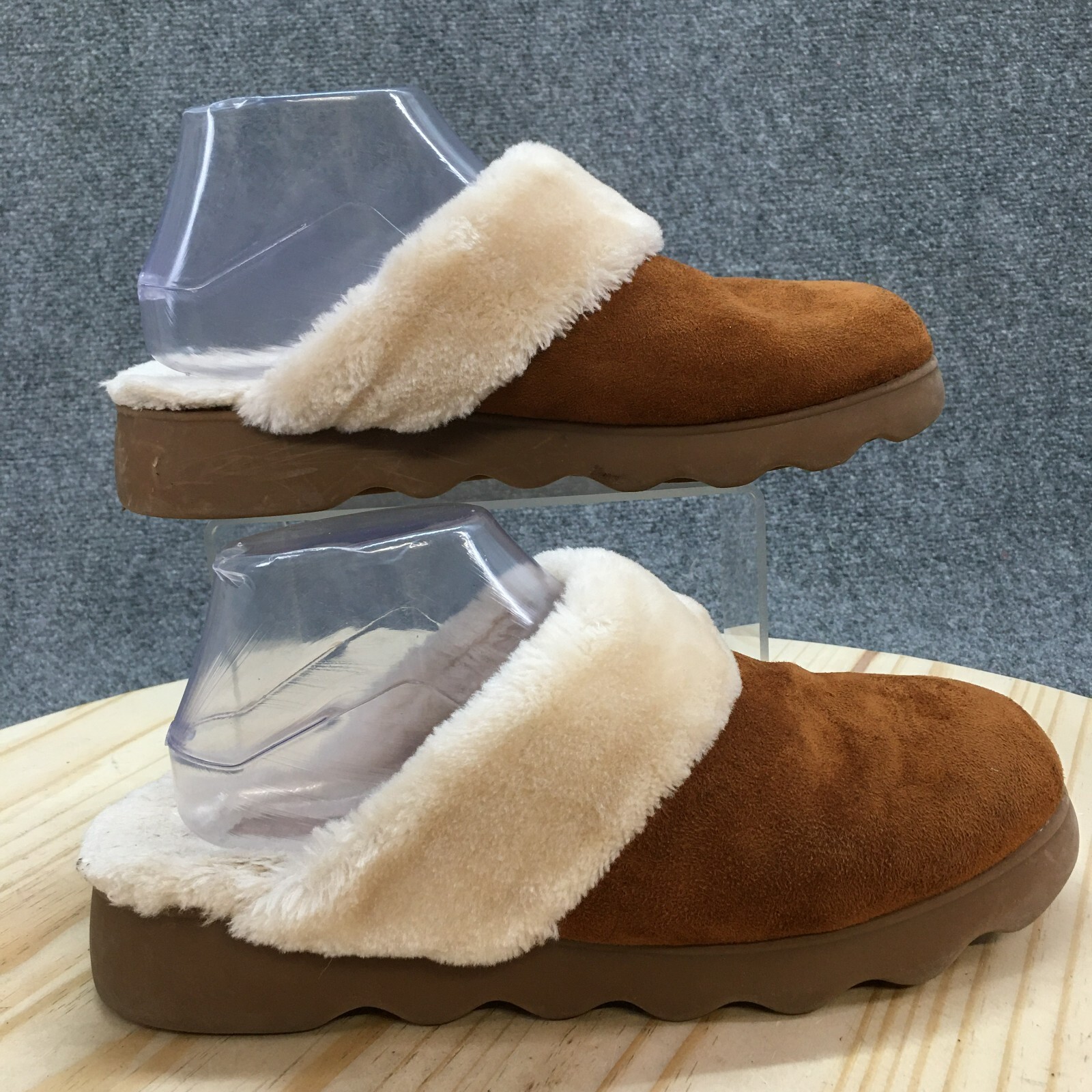 Aerosoles Women's Wade Mule Clogs in Brown Suede with Faux Fur Comfort Size 10 M-image