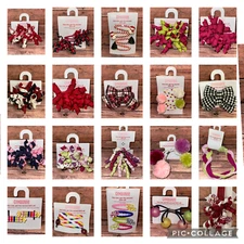 NWT Gymboree curly clips, pony holders, snap clips,bow hair 2 3 4 4 5 5 6 7 8 10