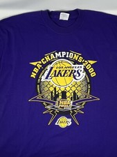 Vintage 2000s Los Angeles Lakers NBA Champions Purple Majestic T Shirt XL 