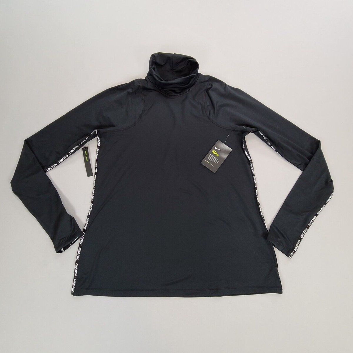 Nike Sweater Womens Extra Large Black Pro Warm Metallic Long