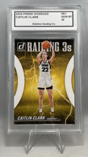 Caitlin Clark Graded Gem Mint 10 2024 Panini Donruss #R1 Raining 3s Hawkeyes