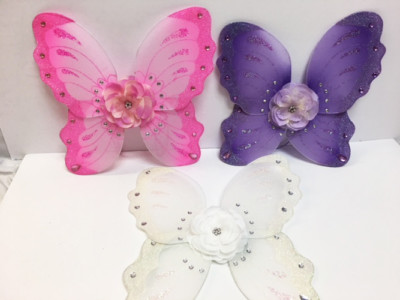 New Children's Infant Toddler Small Pink Purple White Sparkle Butterfly Pixie Fa