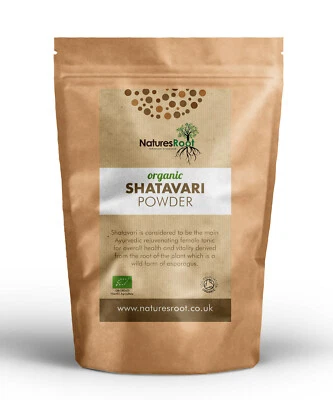 NATURE'S ROOT Organic Shatavari Powder - Ground Root Powder | Asparagus Racemosus | Pure Herb