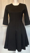 GAP PONTE KNIT  FIT FLARE BLACK DRESS WITH POCKETS NEW SIZE 0