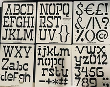 Aleks Melnyk Metal Journal Stencils Alphabet Letters Numbers ABC Steel Kit NEW